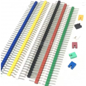 HS7640 90pcs/lot 2.541x40P Single Row Male Pin Header & Caps HS7640 90pcs/lot 2.541x40P Single Row Male Pin Header & Caps