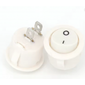 HS7644 20MM 2P 2 Position White Rocker Switch