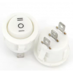 HS7645 20MM 3P 3 Position White Rocker Switch