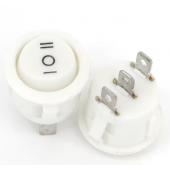 HS7645 20MM 3P 3 Position White Rocker Switch