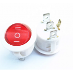 HS7647 20MM 4P 3 Position Rocker Switch Red with light