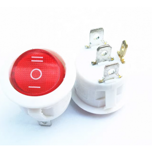 HS7647 20MM 4P 3 Position Rocker Switch Red with light