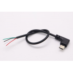 HS4876 Type-C male Cable 4P 90 degree Elbow head 100cm
