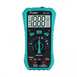 HS7716 Pro'sKit MT-1236 3-5/6 True RMS digital display multimeter overload protection data saving function