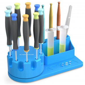 HS7721 Desktop Storage Box 360° Rotating Base Screwdriver Holder