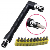 HS7740 11pc screwdriver set L-shaped 1/4 Hexagonal Screwdriver Bit 90 Degree Double Head 6.35 Wrench