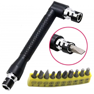 HS7740 11pc screwdriver set L-shaped 1/4 Hexagonal Screwdriver Bit 90 Degree Double Head 6.35 Wrench