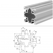 HS7764 Silver 4040 V-Slot Aluminum Profiles Extrusion Frame For CNC 25cm/50cm/100cm/150cm