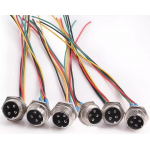 HS7776 GX16 Aviation Plug Socket Male with wire 20cm