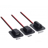 HS7786 Type-C Micro-USB DC5.5x2.1mm Power Extension Cable for Backpack Charging