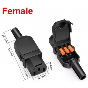 HS7790 10A Male/Female plug quick wiring HS7790 10A Male/Female plug quick wiring