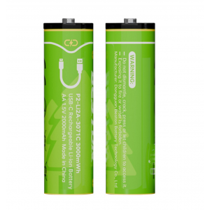 HS7814 1.5V 3000mWh Type-C AA Rechargable Battery HS7814 1.5V 3000mWh Type-C AA Rechargable Battery