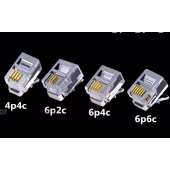 HS7869 Crystal Head RJ11 4P4C/6P4C/6P6C/8P8C