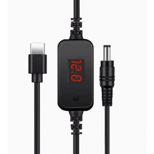 HS7872 Adjustable USB C Type C PD to 9V 12V 15V 20V 5.5x2.5mm Power Supply Cable 1M HS7872 Adjustable USB C Type C PD to 9V 12V 15V 20V 5.5x2.5mm Power Supply Cable 1M