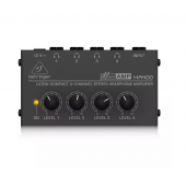 HS7876 Behringer Ultra-Compact 4 Channel Stereo Headphone Amplifier HA400 With Power Adapter Black for studio and stage