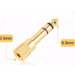 HS7878 3.5mm to 6.5mm Jack Audio Adapter for Guitar Amplifier Speaker Headphone