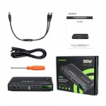 HS7932 DC1036L  DC UPS Uninterruptible Power Supply System 5V-24V Output 4x18650 Replaceable Battery for Router NAS Modem and Security Monitor