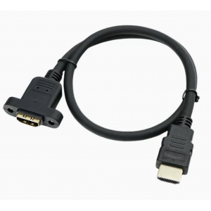 HS7981 Panel mount HDMI Cable - 50cm 1080P/4K@60HZ HS7981 Panel mount HDMI Cable - 50cm 1080P/4K@60HZ