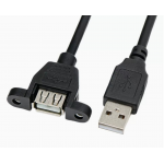 HS7982 Panel Mount USB Cable - A Male to A Female 50cm HS7982 Panel Mount USB Cable - A Male to A Female 50cm