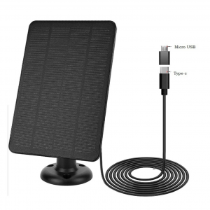 HS7999 4W 5V  170*115mm Solar Panel Micro USB+Type-C 2in1 Outdoor Solar Charging Panel