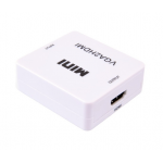 HS0100A White 1080P Mini VGA To HDMI Audio Video Converter Box Adapter