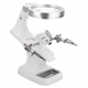 HS0299 White Multifunctional Welding Magnifier LED Helping Hand Soldering Iron Stand Magnifying Lens Magnifier Clamp Tool