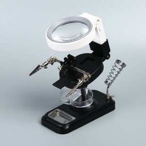 HS8010 5X 10X Welding Magnifying Glass with LED Light 7031