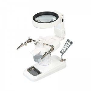 HS8010 5X 10X Welding Magnifying Glass with LED Light 7031