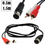 HS8016 5Pin DIN to 2 RCA cable