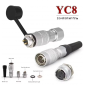 HS8027 Waterproof YC8 Push-pull Aviation Plug 2/3/4P/5P/6P/7Pin