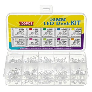 HS8033 F5 5MM 100pcs/ 200PCS 10 color *10pcs/10 color *20pcs led KITS