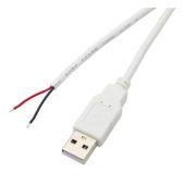 HS8052 2A 2Pin USB cable Male connector 24Awg 1M