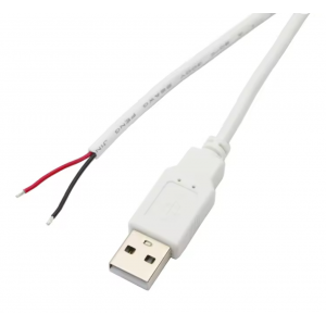 HS8052 2A 2Pin USB cable Male connector 24Awg 1M