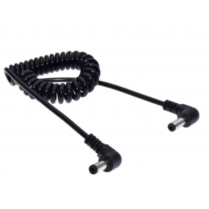 HS8059 Double DC male Plug Extension Spring Power Cable Adapter 5.5*2.5mm  compatible for  5.5*2.1mm 
