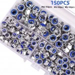 HS8119 150pcs M3/M4/M5/M6/M8 Hex Nylon Insert Self Lock Nut Set HS8119 150pcs M3/M4/M5/M6/M8 Hex Nylon Insert Self Lock Nut Set