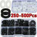 HS8123 250-500pcs Flat Nylon Washer Kit HS8123 250-500pcs Flat Nylon Washer Kit