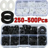 HS8123 250-500pcs Flat Nylon Washer Kit