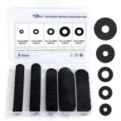 HS8125 120pcs Flat Rubber Washer Kit