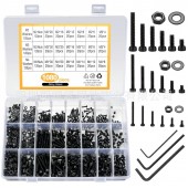 HS8212 M2 M3 M4 Stainless Steel Hex Socket Cap Head Screws Bolts Nuts Assortment Kit 1080pcs