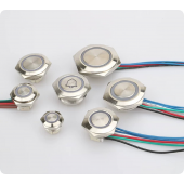 HS8362 Ultra Short Metal Push Button Switch With Wire 12mm-30mm