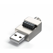 HS8424 Male USB2.0 Solderless Adapter Metal Case 