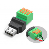 HS8427 Female USB2.0 Solderless Adapter Quick connect
