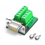 HS8433 Male DB9 Solderless Adapter Black Plastic