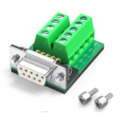 HS8434 Female DB9 Solderless Adapter Black Plastic