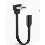 HS8451 USB to Type-C Female Flat Cable 10cm/20cm/50cm/100cm Down Bend