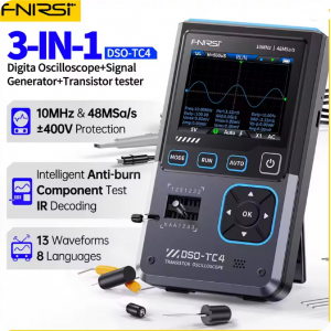 HS8586 FNIRSI DSO-TC4 Upgrade 3 in 1 Digital Oscilloscope 10MHz 48Ms/s Transistor Tester Electronics Component Tester USB Charger Tools