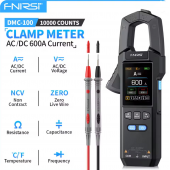 HS8594 FNIRSI DMC-100 Clamp Meter 10000 Counts TRMS AC/DC Current Amperemeter Clamp 600A Digital Multimeter USB Charge Electrician Tool