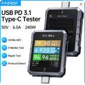 HS8598 FNIRSI FNB-C2 Portable Type-C Fast Charging measurement PD3.1 QC3.0 240W Max Power Digital Power Bank / Phone / Charger Test