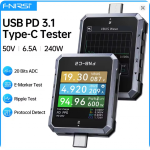 HS8598 FNIRSI FNB-C2 Portable Type-C Fast Charging measurement PD3.1 QC3.0 240W Max Power Digital Power Bank / Phone / Charger Test HS8598 FNIRSI FNB-C2 Portable Type-C Fast Charging measurement PD3.1 QC3.0 240W Max Power Digital Power Bank / Phone / Charger Test