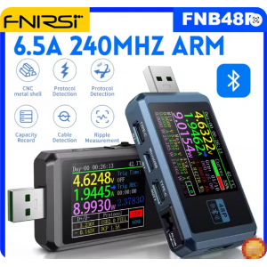 HS8600 FNIRSI FNB48P USB Tester Voltmeter Ammeter TYPE-C Fast Charge Detection Trigger Capacity Ripple Measurement with CNC Metal Shell HS8600 FNIRSI FNB48P USB Tester Voltmeter Ammeter TYPE-C Fast Charge Detection Trigger Capacity Ripple Measurement with CNC Metal Shell